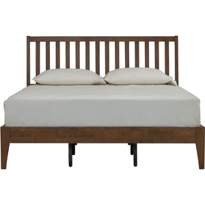 Base de Cama Moderna de Madera de Pino Sólido, Color Marrón, Tipo Plataforma, para Dormitorio, Muebles para el Hogar - Product Image 4