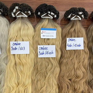 Extensiones de Cabello U-Tip de Color de Moda 2026, Cabello Humano Ondulado Ruso con Cutícula Alineada, Color U-Tip, Directo de Fábrica en Vietnam - Product Image 1