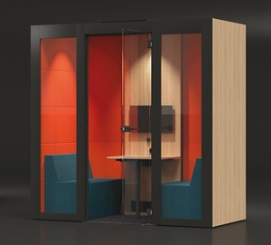 ห้องประชุมสำเร็จรูปขนาดกลาง Silent Room M สำหรับ 2 คน พร้อมผนังเมลามีน - Product Image 3