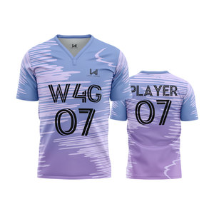 Maillots de football personnalisés sublimés avec le nom de l'équipe pour hommes, 100% polyester, 180 g/m², respirants, écologiques, antibactériens, à séchage rapide - Product Image 6
