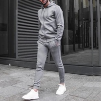 Özel Yapım Polyester/Pamuk Regular Fit Erkek Spor Eşofman Takımı Polar Kumaş Hızlı Kuruyan Nefes Alabilen Antrenman Takımı Toptan