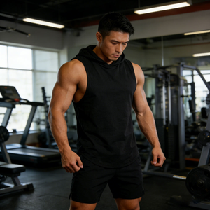 Men's Sports tank <b>Top</b> Quick-dry <b>Loose</b>-<b>fitting</b> <b>Vest</b> Fitness <b>Vest</b> for Men Basketball Training Hooded Fitness <b>Vest</b> - Product Image 6
