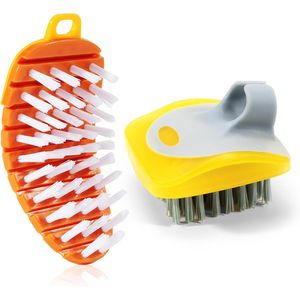 Paquete de 2 Cepillos Flexibles en Forma de Zanahoria para Limpiar Frutas y Verduras, Cepillo para Patatas, Anillo de Cocina para Limpiar Frutas - Product Image 1