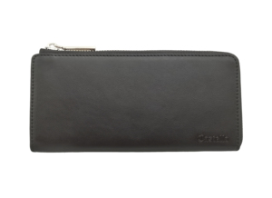 Castello Men's Women's Unisex <b>Wallet</b> Genuine Cowhide Soft Leather L-Zipper Polyester Stylish <b>Long</b> Design-Best Price - Product Image 2