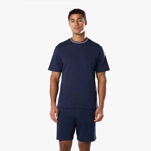 Camiseta de manga corta de algodón doble para hombre, estilo americano, de marca transfronteriza, color liso, holgada - Product Image 4