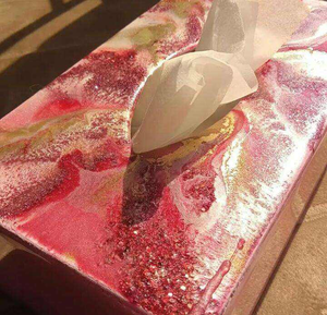 Premium Handmade pink Resin Facial Tissue Box Cover Modern Decorative Home <b>Organizer</b> for Residential and Commercial Interiors - Product Image 5