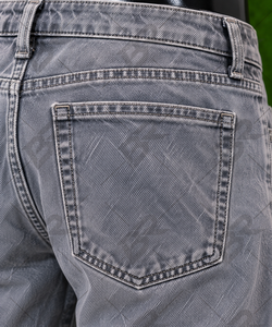 Men's Straight-Leg Solid Waterproof Vintage Stonewashed Denim Jeans Mid Waist Regular Fit Cotton Fabric Autumn Style <b>Fur</b> - Product Image 5