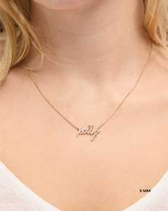 Collier personnalisé avec nom, chaîne gourmette 5mm 7mm, colliers ajustables 16-18 pouces, bijoux fins personnalisés en or massif 14K 18K - Product Image 5