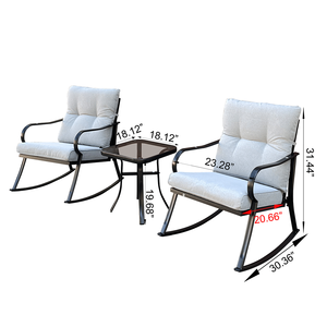 Set Dondolo Off-White con Sedia e Teiera per Arredo Giardino - Product Image 2