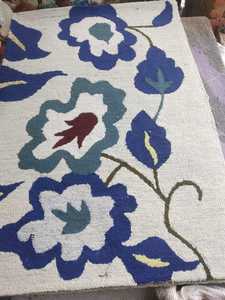 Alfombra Moderna Abstracta Ovalada de Lana para Sala de Estar o Dormitorio, Alfombra Decorativa Geométrica Contemporánea Hecha a Mano - Product Image 2