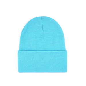 Unisex <b>Wool</b> <b>Beanie</b> <b>Hat</b> Solid Color Ribbed Knit Winter Casual Style for Adults 56-58CM Head Circumference with Embroidery - Product Image 5
