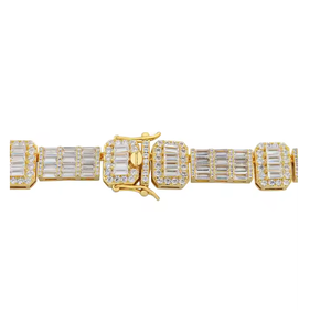 Cadena de Tenis de Moissanita Brillante con Colgante de Lujo, Collar Unisex de Moda - Product Image 3