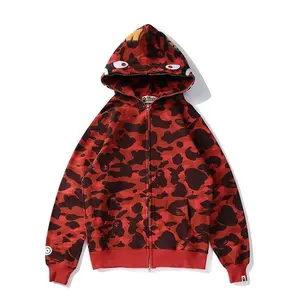 Wholesale custom New Bape Shark Hoodies comfortable customized color size style packing OEM