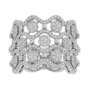 Luxury Geometric Diamond <b>Cuff</b> <b>Bracelet</b> Women's 925 <b>Silver</b> Round Brilliant Cut Party Jewelry - Product Image 3