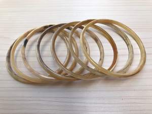 Pulseras de Cuerno de Búfalo Estilo Animal, Ecológicas y Naturales, Joyería de Cuerno de Búfalo, Arte de Vietnam, Set 7 - Product Image 3