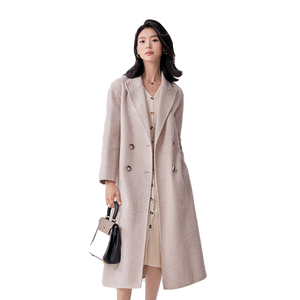 MANWA Women's Black Single Breasted Printed Breathable Mandarin Collar Hooded Trench Coat Long Maxi Crystal Decoration <b>Winter</b> - Product Image 5