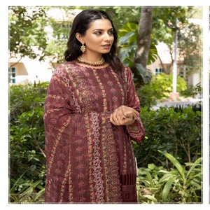 Premium Prêt-à-porter Pantalons décontractés Costumes pour femmes Usage quotidien Vêtements traditionnels indiens pakistanais Fabriqué en tissu de pelouse de qualité supérieure - Product Image 2
