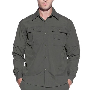 Camisa Cargo de Secado Rápido para Hombre, Verano, Desmontable, para Pesca, Caza, Transpirable, Escalada en Roca, Camisas Masculinas para Actividades al Aire Libre - Product Image 3