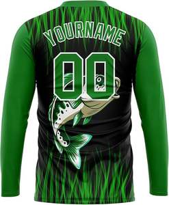 Camiseta de Pesca 2026 Estampada de Talla Grande de Secado Rápido con Protección Solar UPF 50, Manga Larga, Transpirable y Elástica para Deporte - Product Image 2