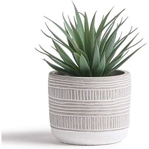 Pianta Artificiale Succulenta in Vaso Stile Fattoria da 8 Pollici, Decorazione da Scrivania, Finta Succulenta Verde per Arredamento Casa - Product Image 4