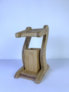Porte-couteaux en bambou, support de rangement écologique pour cuisine avec emplacements pour couteaux et ustensiles, fabriqué au Vietnam - Product Image 3