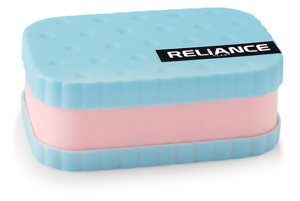 Reliance Plastic Soap Dish With Anti Slip Design Modern Bath <b>Accessory</b> Blue Color - Product Image 3