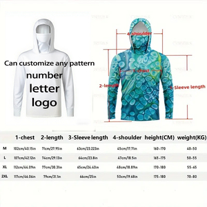 Haut de pêche personnalisé pour homme avec masque intégré, protection solaire UPF 50+, impression par sublimation haute performance, maille respirante 2026 - Product Image 6