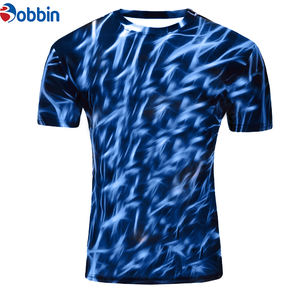 Camiseta de Hombre Sublimada, Teñida, de Spandex/Poliéster, Corte Regular, Secado Rápido, Cuello Redondo, Manga Corta, a la Moda - Product Image 4