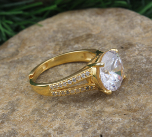 925 Sterling <b>Silver</b> Bezel Setting CZ Brilliant Cut Handmade Classic <b>Boho</b> Dainty Solitaire <b>Ring</b> Certified Jaipur Wedding Party - Product Image 3