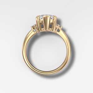 Bague de fiançailles personnalisée 2 carats en diamant de laboratoire taille marquise, or massif 14K 18K, style vintage, grappe double griffe, accent de mariage, vente en gros - Product Image 4