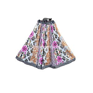 Jupes en coton imprimé Ikat, jupe Kali faite à la main, jupe mi-longue d'été faite à la main, jupe bohème hippie, robe jupe décontractée pour femmes - Product Image 1