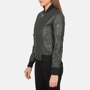 Chaqueta de Cuero para Mujer con Bordado Personalizado, Chaqueta de Motociclista de Piel de Oveja Auténtica, Corte Ajustado, Ropa de Calle - Product Image 6