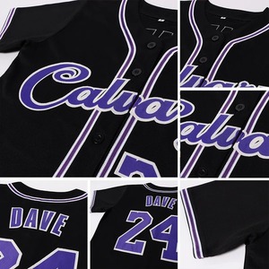 Maillot de softball personnalisé noir, violet et blanc pour femmes – Respirant, anti-humidité, tenue de sport d'équipe, uniformes de jeu athlétiques en gros - Product Image 5