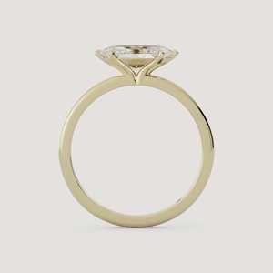 1 Carat Marquise Cut Lab Created Diamond Engagement <b>Rings</b> East West Prong Set 1.7mm <b>Thin</b> Shank Solitaire Bands Custom 14K 18K - Product Image 3