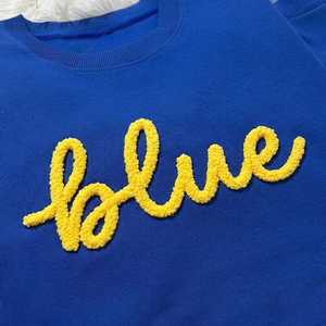 Sudadera Personalizada con Nombre de Equipo y Escuela, Cuello Redondo, Transpirable, Patrón de Letras, Chenilla 3D, OEM/ODM, Idea de Regalo - Product Image 4