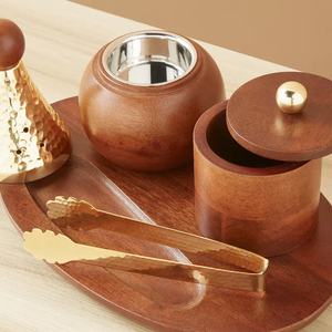 Wooden Incense Burner <b>Set</b> with Gold Accents Sandalwood Aromatic Diffuser for Home Use - Product Image 6