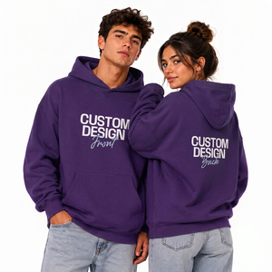 Vente flash - Sweat-shirts personnalisés pour hommes, coupe ample, mélange coton et polyester, molleton, impression en relief, broderie, sweat-shirt unisexe - Product Image 5
