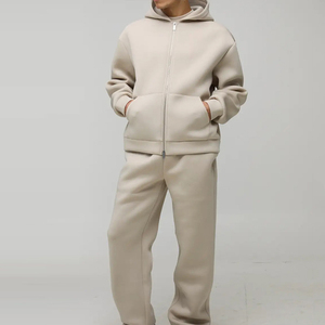 High Quality Custom Logo Winter Men's Oversized Tracksuit Sets Full <b>Zip</b> <b>Up</b> Quick Dry Polyester/Cotton Casual Wear Tracksuits - Product Image 4