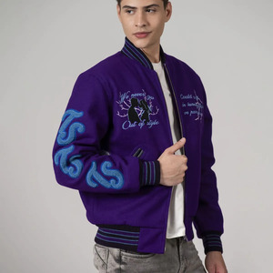 Veste universitaire personnalisée pour hommes, qualité supérieure, style baseball, manteau bomber décontracté, streetwear, vêtements OEM en gros - Product Image 4