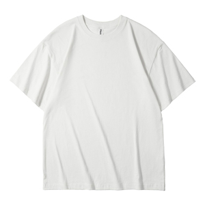 T-shirt Homme Oversize Personnalisable Col Rond en Polyester/Coton Épais Coupe Boxy Streetwear avec Logo Imprimé Longueur Longue Couleur Unie - Product Image 1