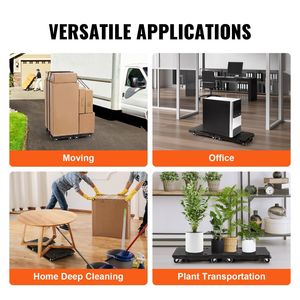 500 Lbs Capacity Furniture Dolly Portable 4-<b>Wheel</b> Heavy Duty Mover <b>Wheels</b> <b>Small</b> Furniture Rollers for Moving-4 <b>Wheels</b> - Product Image 2