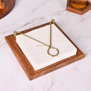 Décoration classique pour salle de bain, salle à manger et chambre d'amis, boîte à mouchoirs en bois naturel de luxe avec incrustation de nacre - Product Image 3