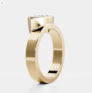 Marquise Cut Moissanite <b>Ring</b> 925 Sterling <b>Silver</b> Yellow Gold Plated Engagement <b>Solitaire</b> Promise <b>Ring</b> Minimalist Wedding <b>Ring</b> - Product Image 2