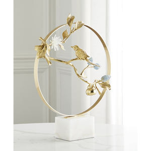 Modern Brass Bird Sculpture Artistic <b>Figure</b> Tabletop Decor for Living Room Handmade Animal Theme Design - Product Image 5