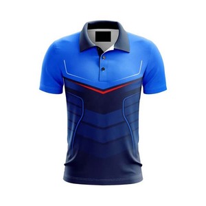 เสื้อโปโลผู้ชายแขนสั้นแบบ OEM สั่งทำพิเศษ คุณภาพสูง ผ้าฝ้ายระบายอากาศดี คอสูง พิมพ์ลายแบบ Sublimation สไตล์ High Street - Product Image 6