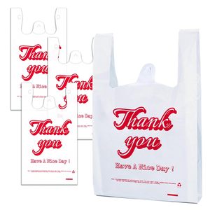 Bolsa de compras blanca con asas para supermercados, restaurantes y tiendas de conveniencia. - Product Image 5