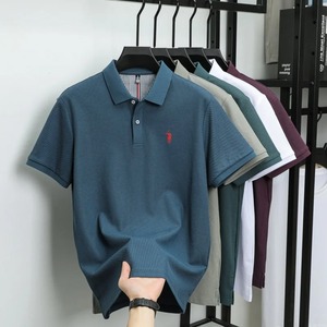 Camiseta de Hombre 100% Algodón Jersey, Transpirable, Manga Corta, con Estampado Animal Bordado, Estilo Casual de Lujo para Negocios, Holgada, de Verano - Product Image 5