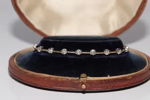 Pulsera de Moissanita con Cuentas, Plata de Ley 925, Chapada en Oro, Ajustable, Joyería de Lujo para Mujer, Regalo - Product Image 6