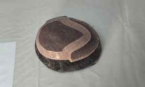 Perruque Toupet Mono Front Lace Taz en Cheveux Remy Chinois de Qualité Supérieure, Trame Simple, avec Ondulations Profondes Naturelles - Product Image 4