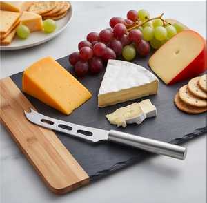 Juego de cuchillos para queso de acero inoxidable, juego de 2 cuchillos para untar queso con hoja hueca y mango, aptos para lavavajillas, para uso doméstico - Product Image 6